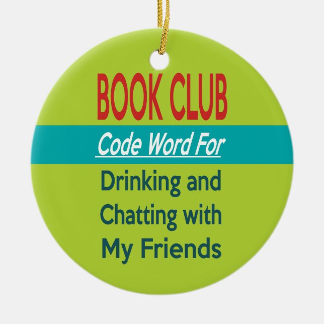 Book Club - Code Word Ceramic Tree Decoration (Front)