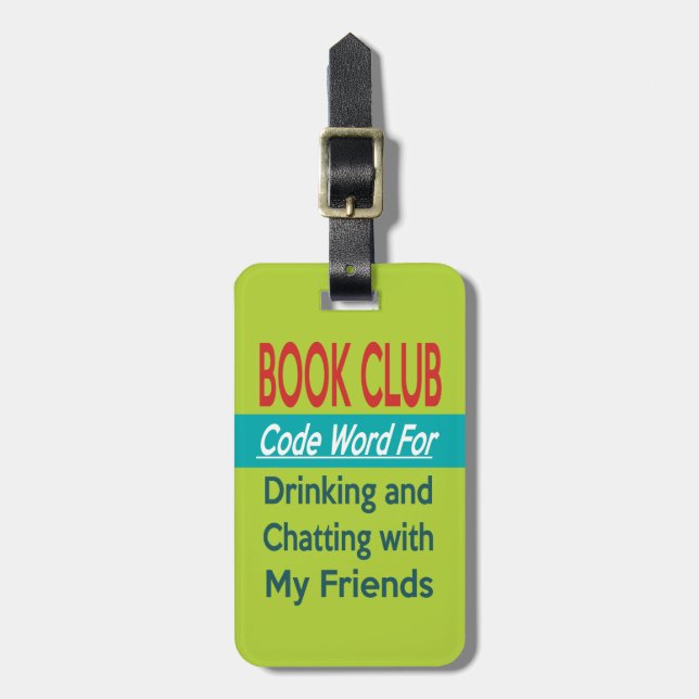 Book Club - Code Word Luggage Tag (Front Vertical)