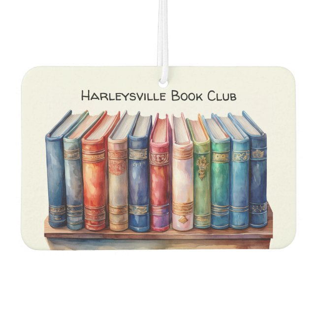 Book Club Customizable Auto Car Air Freshener (Front)