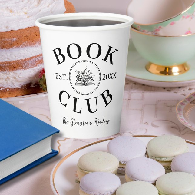 Book Club Event Book Lovers Personalised Paper Cups (Creator Uploaded)