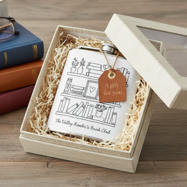 Book Club Event Personalised Gift Hip Flask (Creator Uploaded)