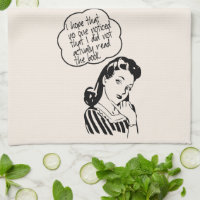 Book Club Funny Retro Tea Towel