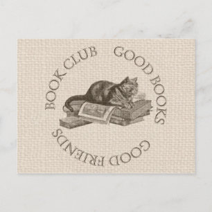 Book Club - Good Books - Good Friends Postcard
