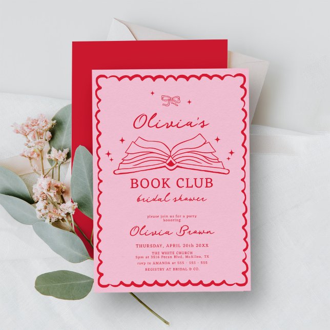 Book Club Hand Drawn Bridal Shower Invitation (Creator Uploaded)