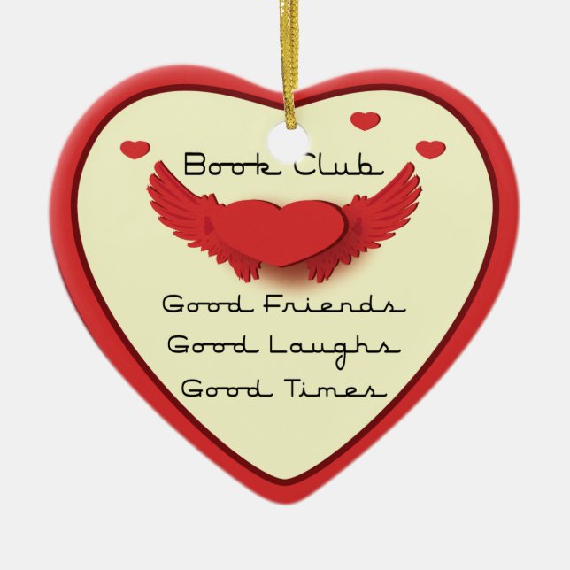 book club heart ornament (Front)