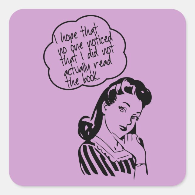 Book Club - I Hope - Retro Square Sticker (Front)