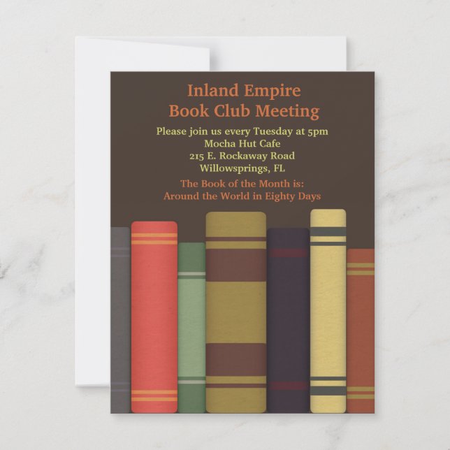 Book Club Meeting Invitations (Front)