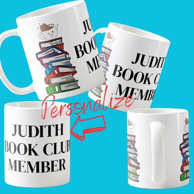 Book club member bookclub bookish reader reading coffee mug (Creator Uploaded)