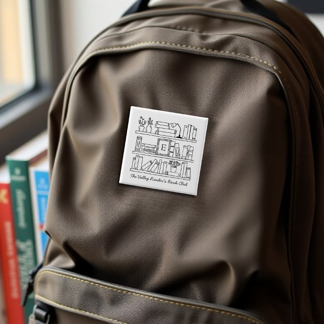 Book Club Member's Personalized Gift 15 Cm Square Badge (Creator Uploaded)