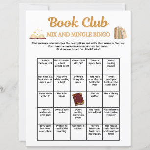 Book Club Mix and Mingle Bingo