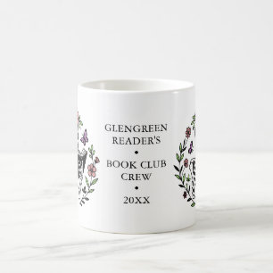Book Club Name Floral Reading Skeleton Gift Coffee Mug