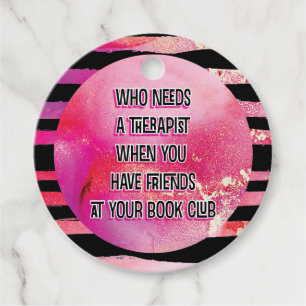 Book Club Name Funny Book Quote Favour Tags