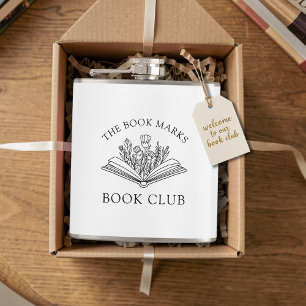 Book Club Name Personalized Gift Favor Hip Flask