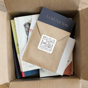 Book Club Name Personalized  Square Sticker