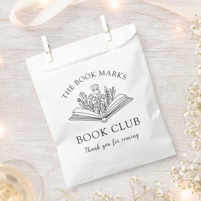 Book Club Name Personalized Thank You Favour Bag (Clipped)