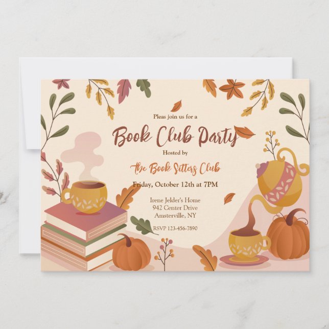 Book Club Party Invitation (Front)