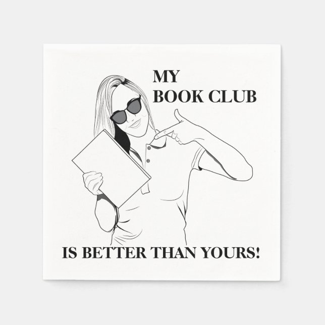 Book Club Party Napkins (Customisable) (Front)
