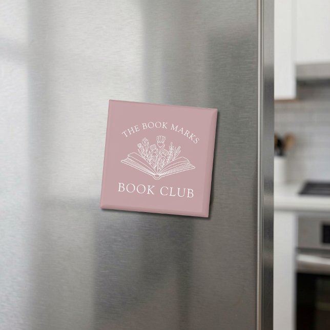 Book Club Personalized Floral Literary Gift Magnet (Creator Uploaded)