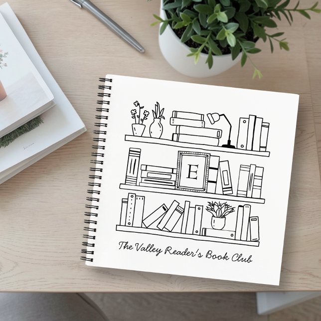 Book Club Personalized Gift Spiral Notebook (Creator Uploaded)