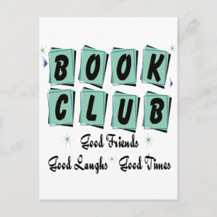 Book Club Retro - Good Friends, Times and Laughs Postcard