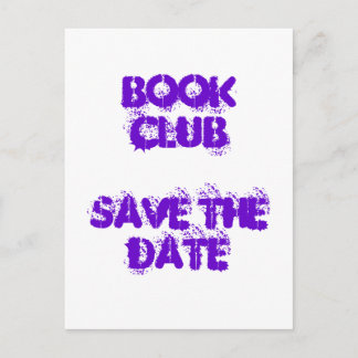 Book Club -Save The Date- Postcard