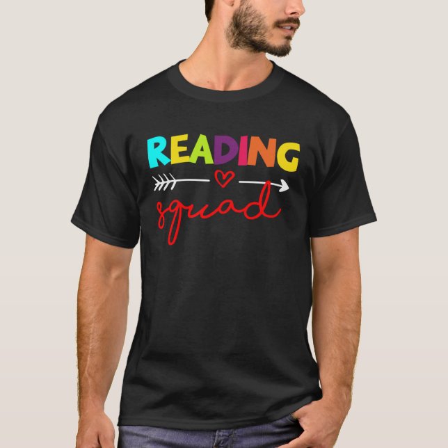 Book Club Tees Bookworm School Library  Reading Sq (Front)