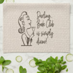 Book Club Vintage Retro Simply Divine Tea Towel<br><div class="desc">Wonderful as a tea towel or for use in your kitchen retro and vintage women. Darling,  Book Club is simply divine! Textured look.</div>