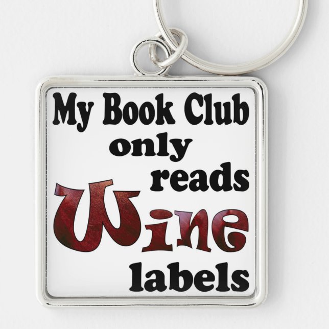 Book Club Wine Labels Key Ring (Front)