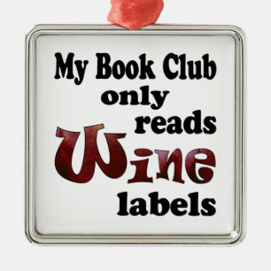 Book Club Wine Labels Metal Tree Decoration