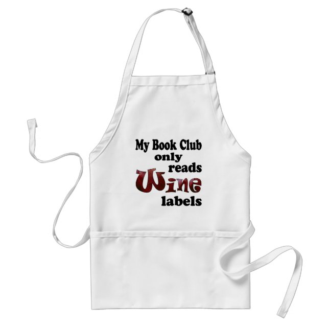 Book Club Wine Labels Standard Apron (Front)