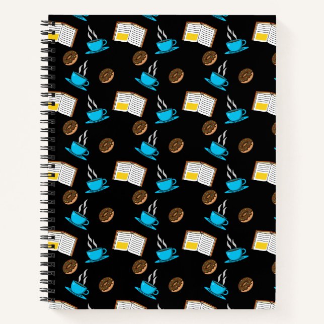 Book Coffee and Doughnut Cartoon (Front)