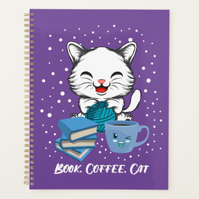 Book Coffee Cat Planner (Front)