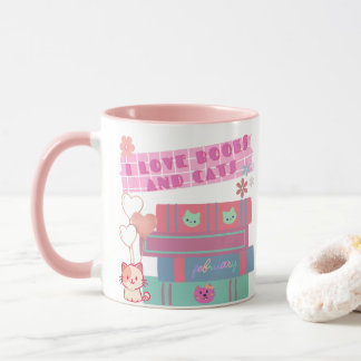 Book Coquette - I Love Books & Cats - Bookish  Mug
