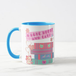 Book Coquette - I Love Books & Cats - Bookish Mug