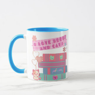 Book Coquette - I Love Books & Cats - Bookish  Mug