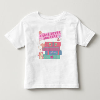 Book Coquette - I Love Books & Cats - Bookish Toddler T-Shirt