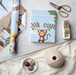 Book Cover Author Book Launch Promotional Wrapping Paper