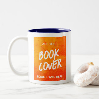 Book Cover Author Promotional Book Launch Blue Two-Tone Coffee Mug
