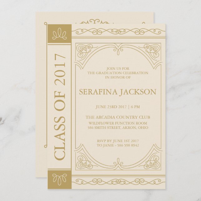 Book Cover Editable Colour Graduate Announcement (Front/Back)