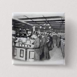 Book Department at an Army and Navy store 15 Cm Square Badge