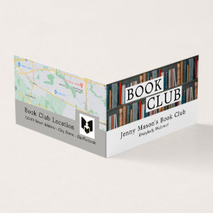 Book Display, Book Club Detailed Business Card