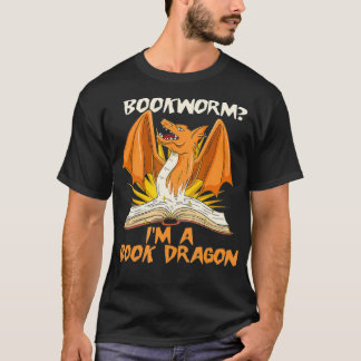 Book Dragon Design for a Fantasy Book Lover  T-Shirt