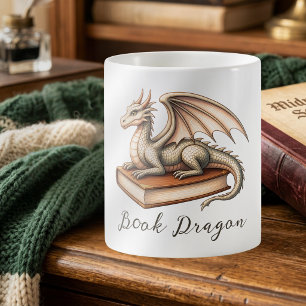 Book Dragon Fantasy Reader's Gift Coffee Mug