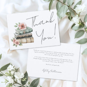 Book Floral Thank You Card