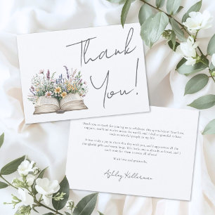 Book Floral Thank You Card