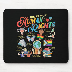 Book flower big fan of human rights protestBook fl Mouse Pad