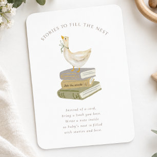 Book for Baby Goose Nest Baby Shower Enclosure Card