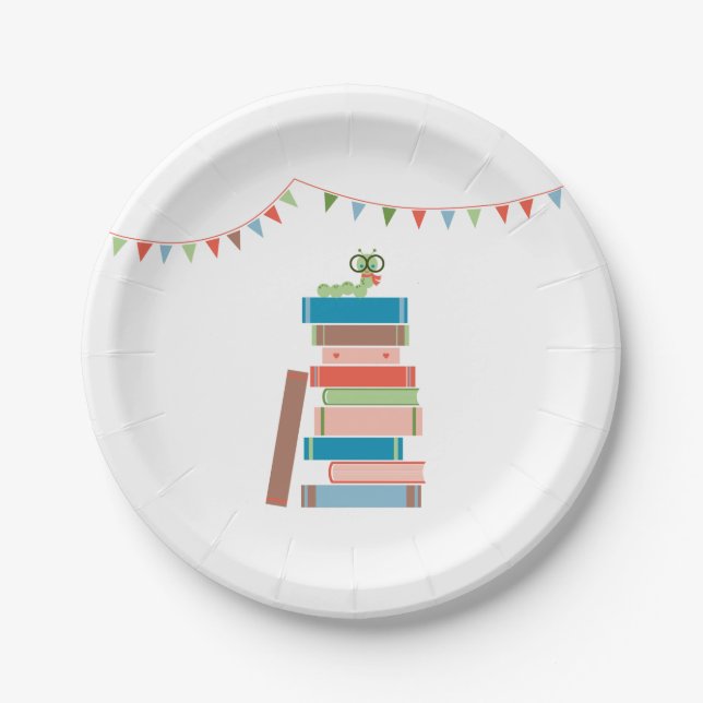 Book for Baby Shower Plate (Front)