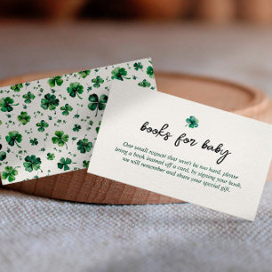 Book for Baby St. Patrick's Day Baby Shower  Enclosure Card