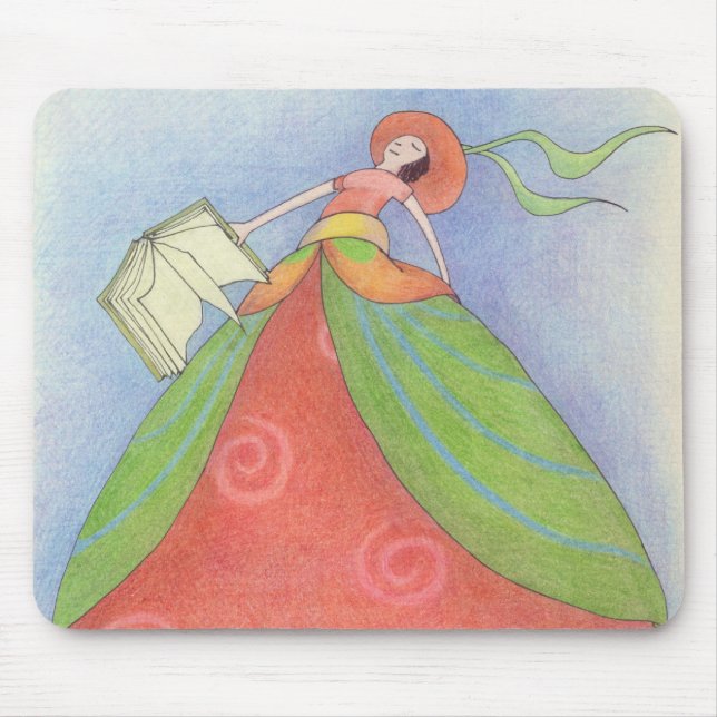 Book Girl Mousepad (Front)
